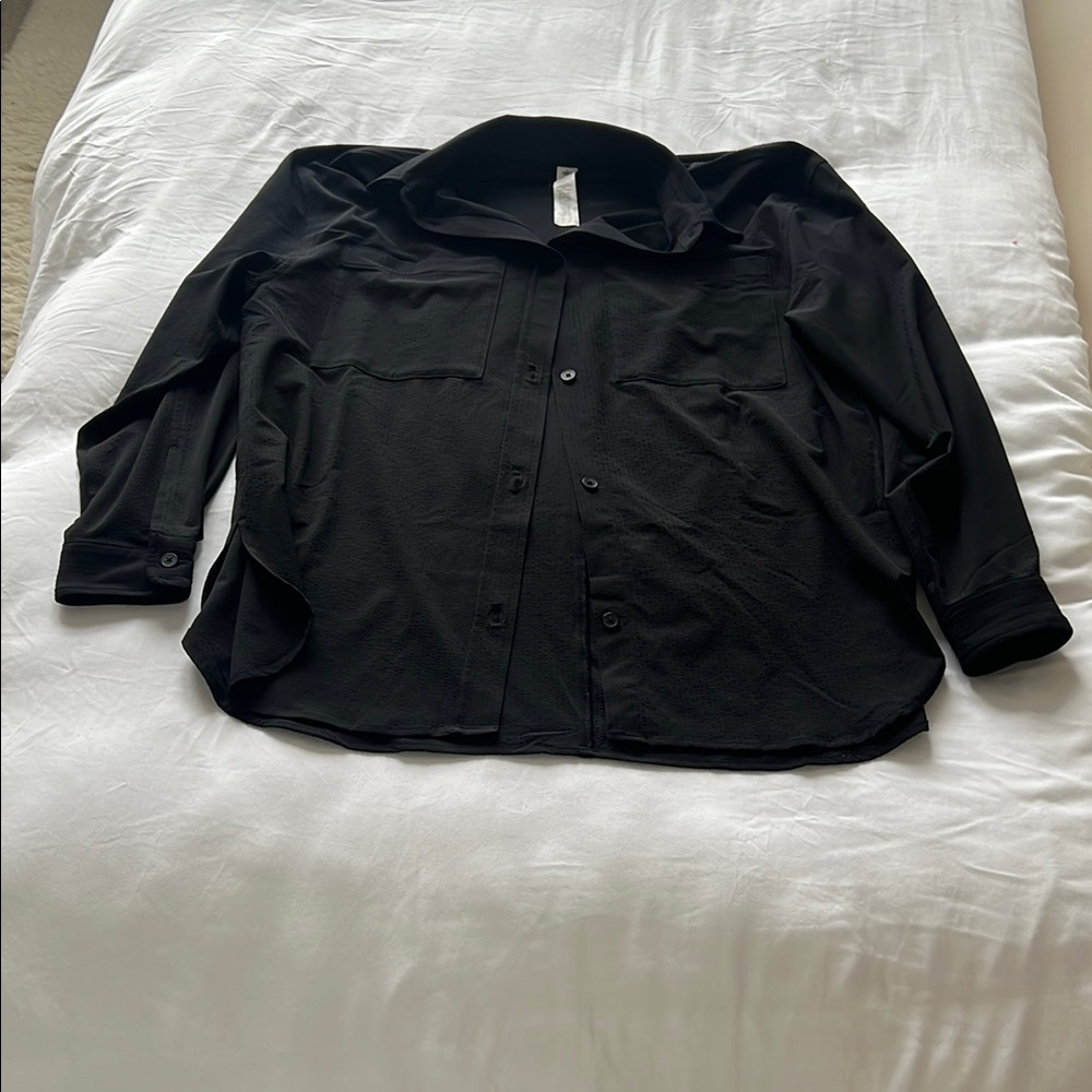 ALO Yoga Black Lightweight Shirt Jacket
